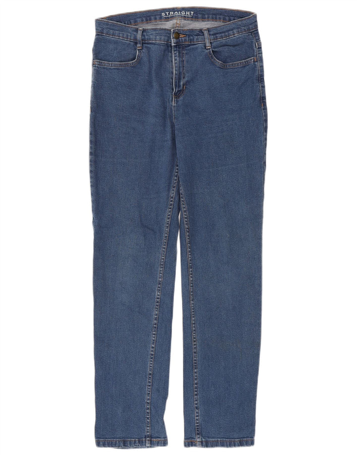 Marks & Spencer Damskie proste dżinsy UK 12 Medium W30 L30 Niebieskie bawełniane