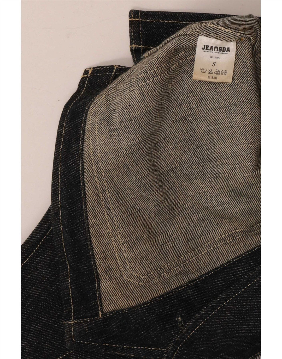 Vintage męska kamizelka dżinsowa mała granatowa
