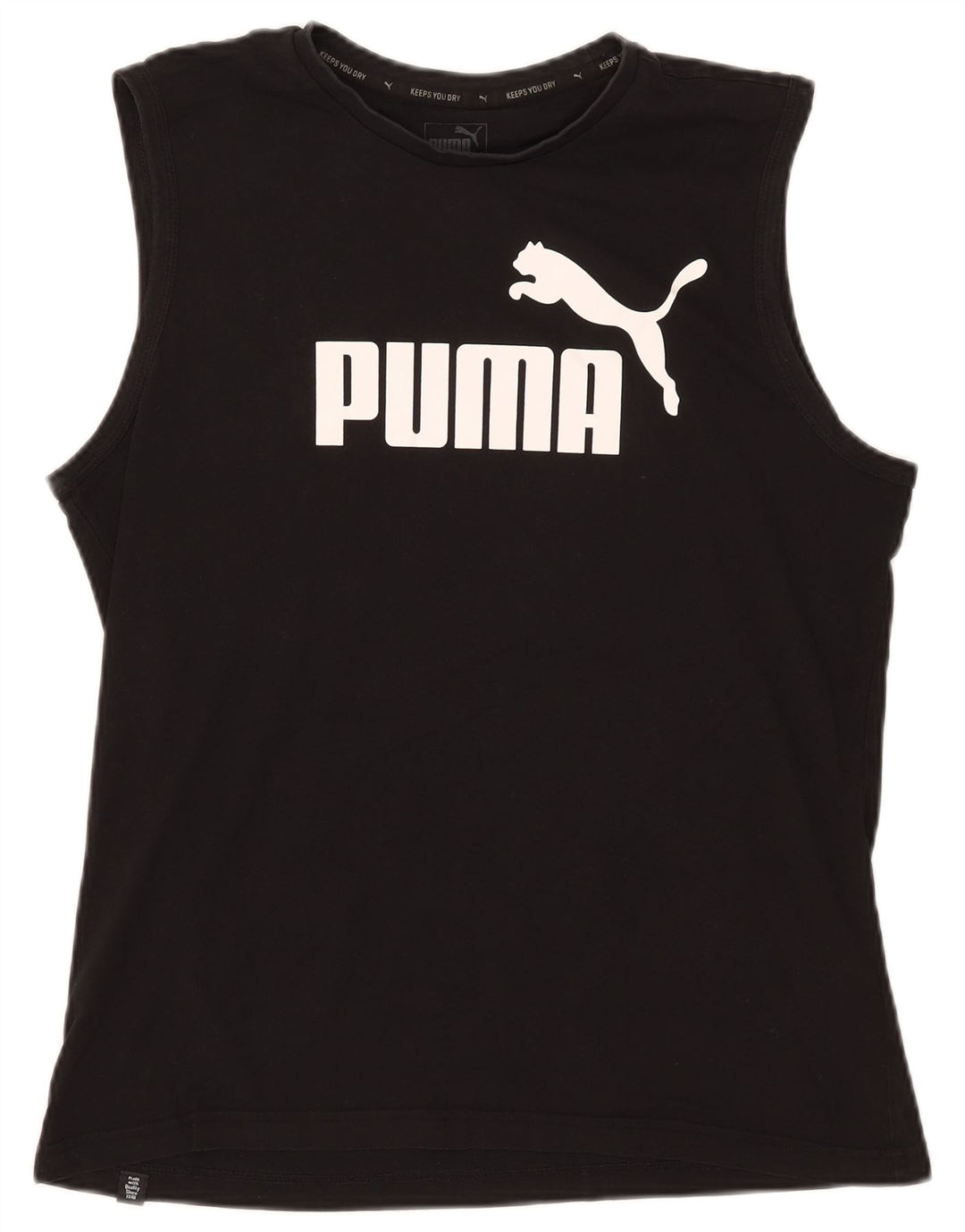 Męska kamizelka z grafiką Puma, duża, czarna, bawełniana