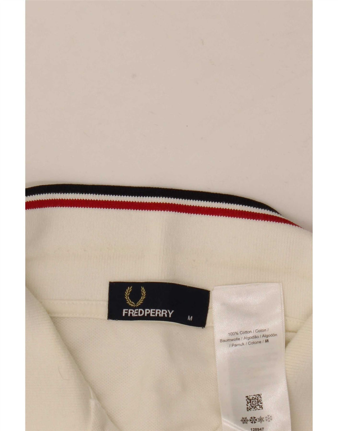Męska koszulka polo Fred Perry, średnia biała bawełna