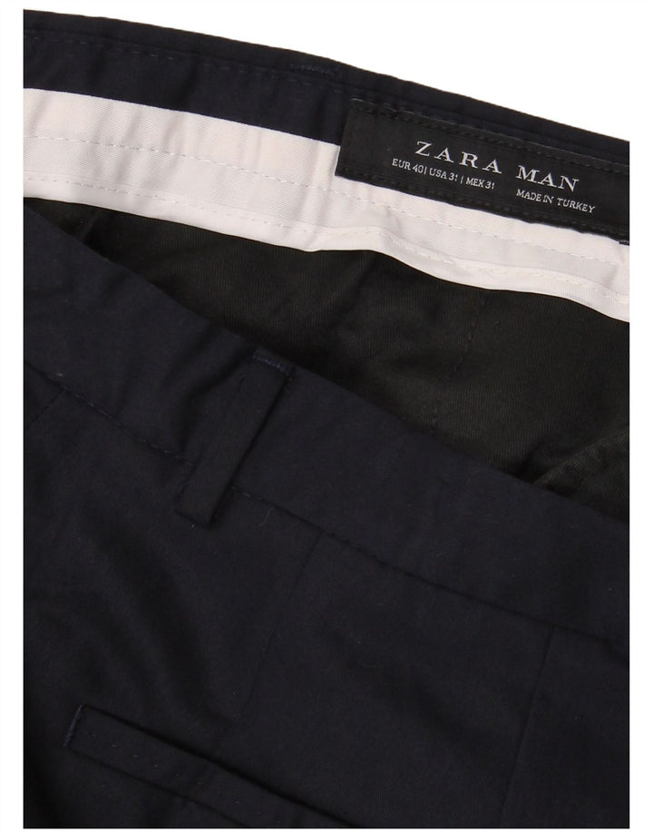 Męskie spodnie garniturowe Zara EU 40 Medium W31 L36 Granatowe