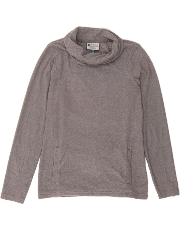 MOUNTAIN WAREHOUSE Womens Sweatshirt Jumper UK 12 Medium  Grey Pinstripe Vintage Mountain Warehouse and Second-Hand Mountain Warehouse from Messina Hembry 