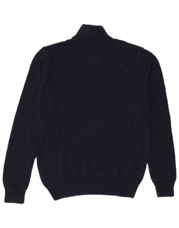 Wrangler Męski sweter zapinany na zamek, mały, granatowy, bawełniany