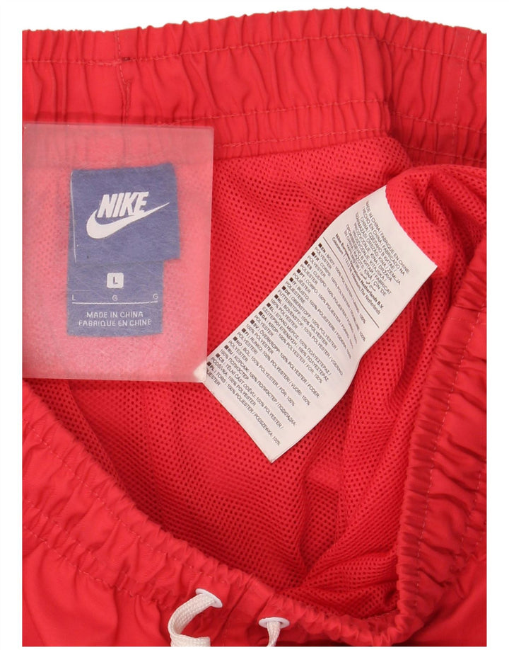 Męskie spodenki kąpielowe Nike, duże, czerwone, poliestrowe