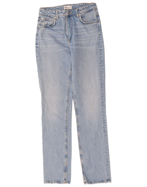 Damskie jeansy slim fit z wysokim stanem Zara EU 38 Small W28 L32 Niebieskie bawełniane