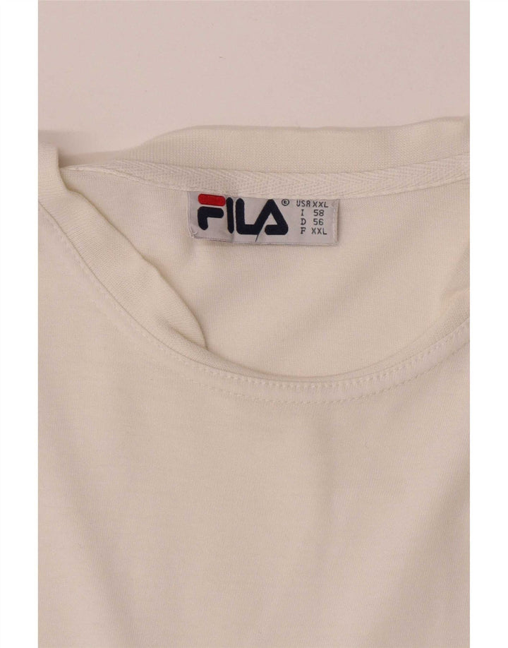 T-shirt męski Fila Top 2XL Biała bawełna