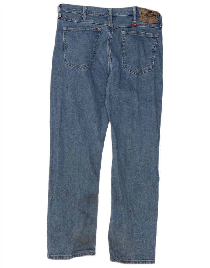 Męskie proste dżinsy Wrangler W34 L30 Niebieskie bawełniane