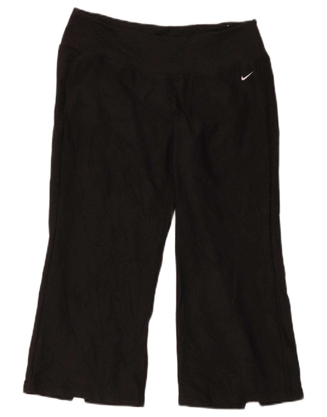 Damskie spodnie dresowe Nike Capri US 8/10, średni czarny poliester