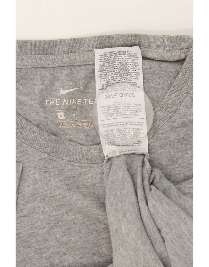 Męski T-shirt Nike, duży, szary, bawełniany
