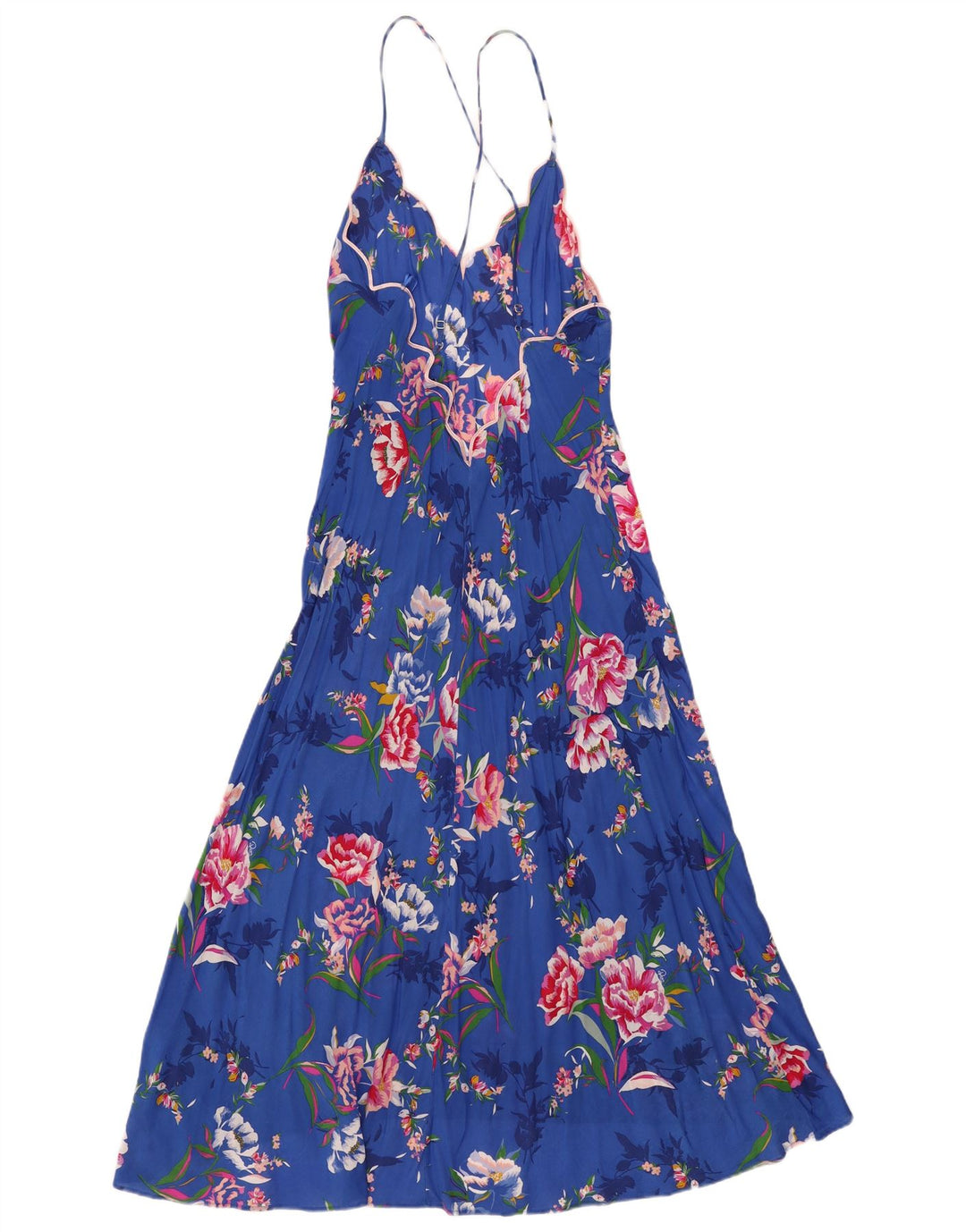Marks & Spencer Damska sukienka Sundress z autografem UK 12 Średni niebieski w kwiaty