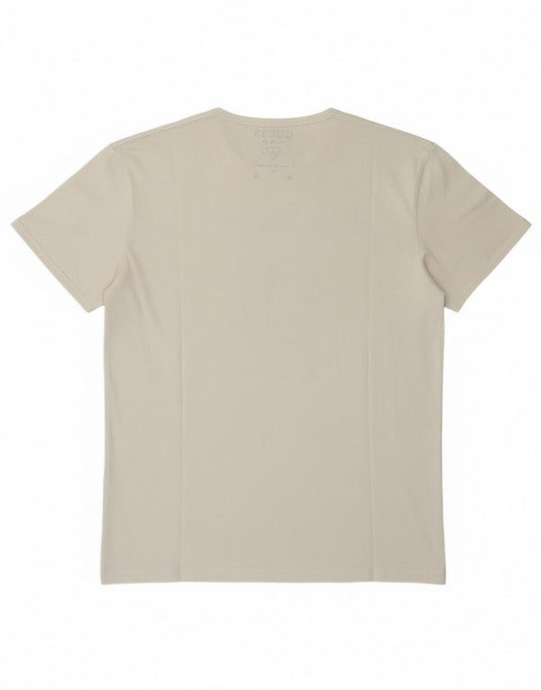 Damska koszulka graficzna Guess Top EU 38 Średnia biała bawełniana klasyczna