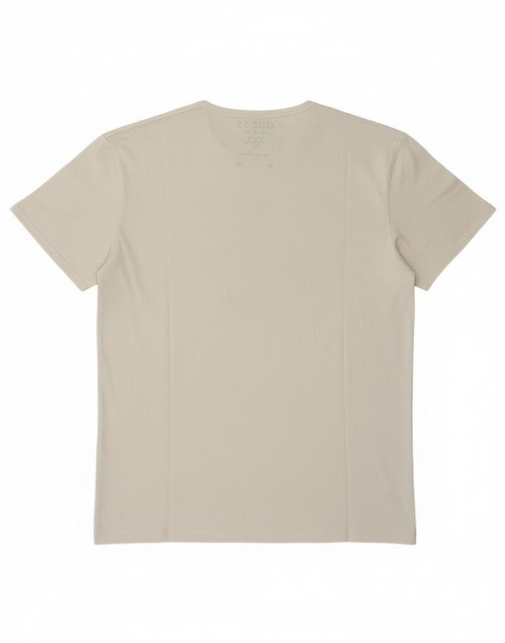 Damska koszulka graficzna Guess Top EU 38 Średnia biała bawełniana klasyczna