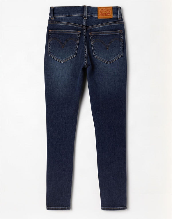 Damskie dżinsy rurki Levi's Retro z wysokim stanem W27 L28 Niebieska bawełna