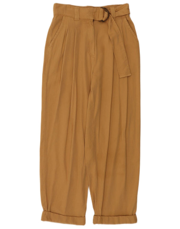 Damskie krótkie spodnie z wysokim stanem Topshop UK 8 Small W26 L25 Beżowe