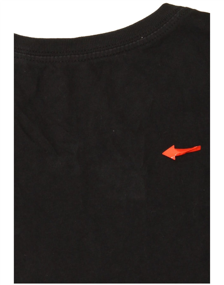 Męski T-shirt z grafiką Nike, mały, czarny, bawełniany