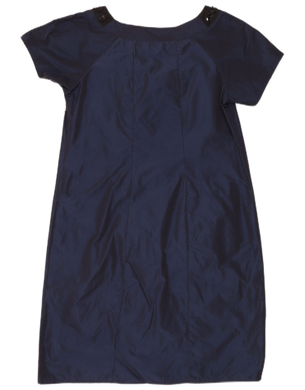 FIORELLA RUBINO Womens Shift Dress UK 14 Large Navy Blue Polyester