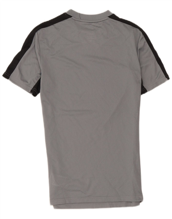 Męski T-shirt Nike Dri Fit Slim Fit, mały, szary poliester z blokami kolorów