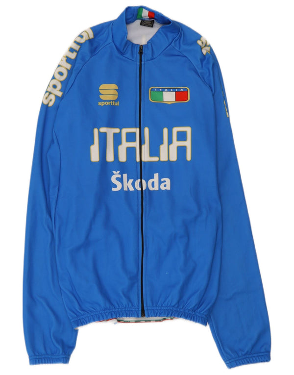 Sportful Męska bluza dresowa z grafiką Italia 2XL Niebieski poliester