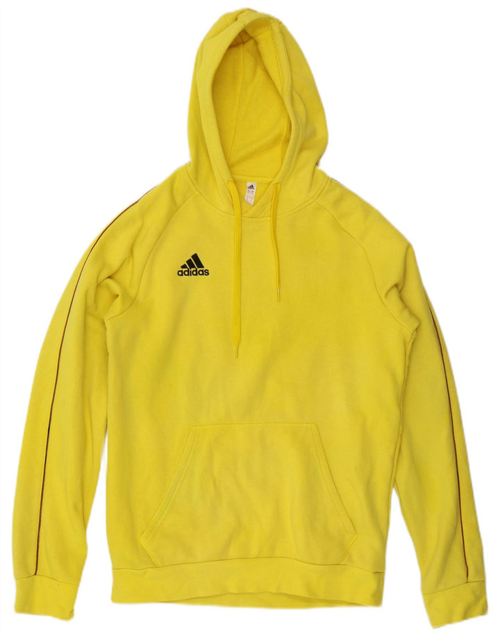 Męska bluza z kapturem Adidas, średnia żółta bawełna