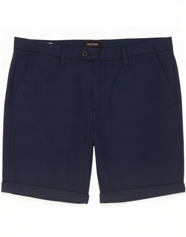 Jack & Jones Mens Chino Shorts Large W34 Navy Blue Polyester