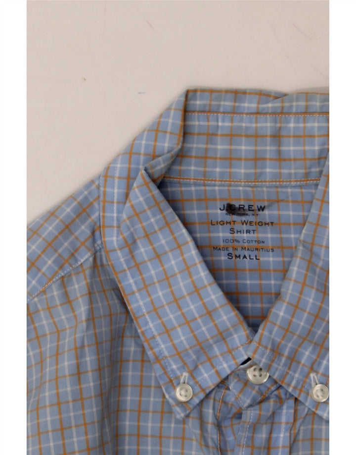 J. CREW Mens New York Shirt Small Blue Check Cotton Vintage J. Crew and Second-Hand J. Crew from Messina Hembry 
