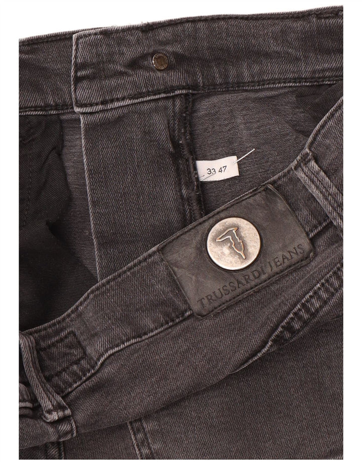Męskie jeansy slim fit Trussardi W33 L31 szare