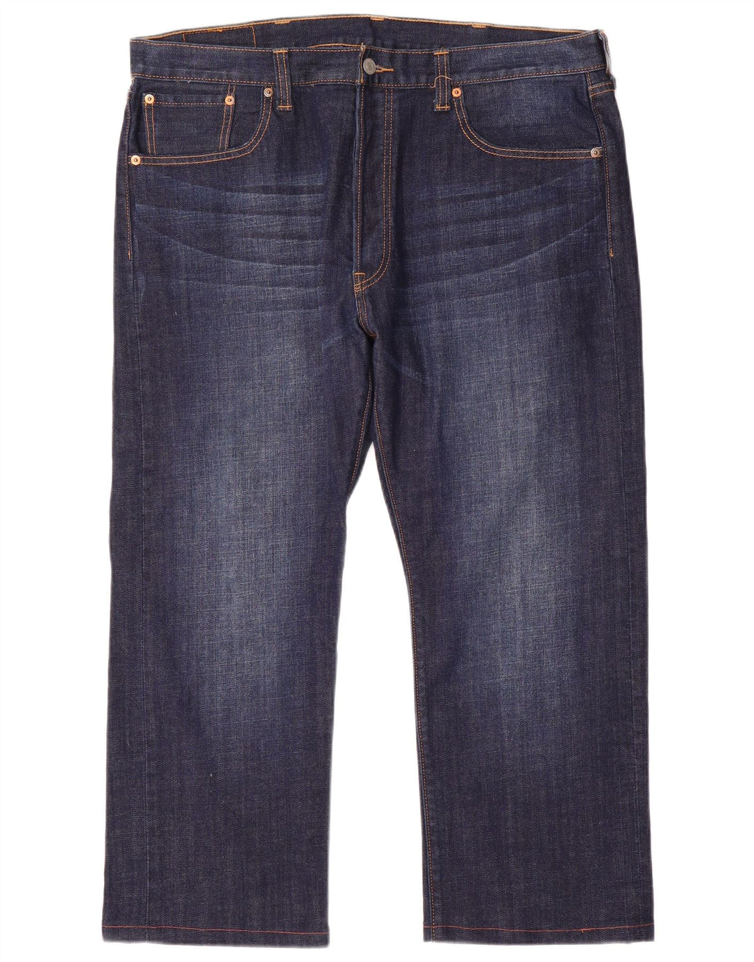 Męskie dżinsy Levi's 501 Straight W38 L26 Granatowa bawełna