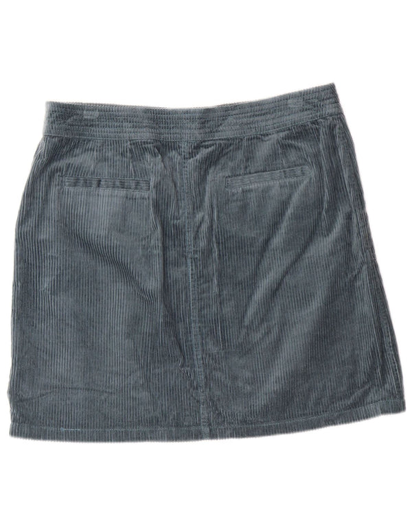 Damska spódnica sztruksowa MONSOON UK 16 duża W34 zielona bawełna