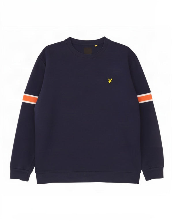 Męska bluza dresowa Lyle & Scott 2XL, granatowa, bawełniana w bloki kolorów