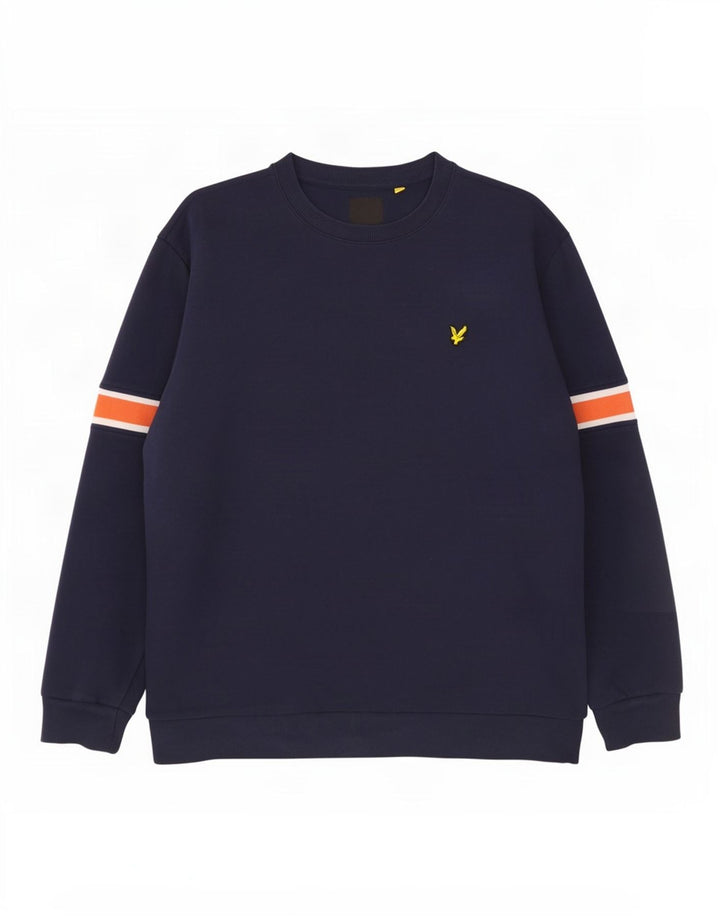 Męska bluza dresowa Lyle & Scott 2XL, granatowa, bawełniana w bloki kolorów