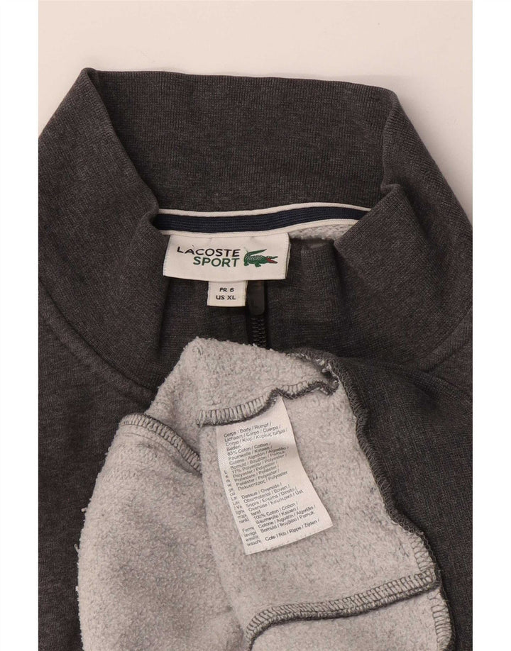 Lacoste Męska bluza dresowa, rozmiar 6 XL, szara bawełna
