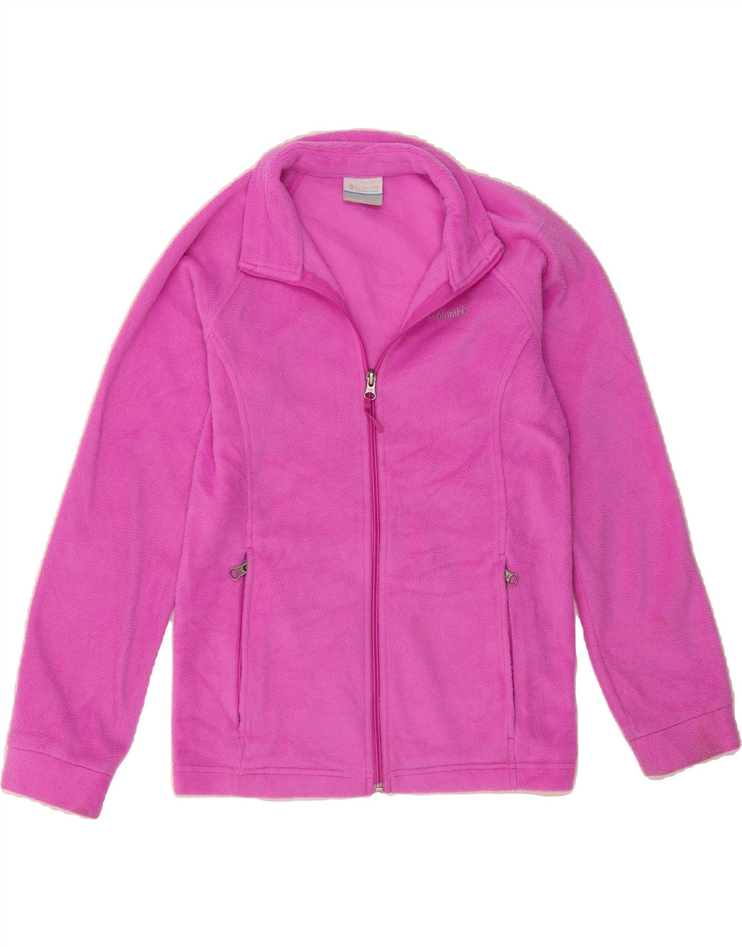 COLUMBIA Girls Fleece Jacket 12-13 Years Large Pink Polyester Vintage Columbia and Second-Hand Columbia from Messina Hembry 