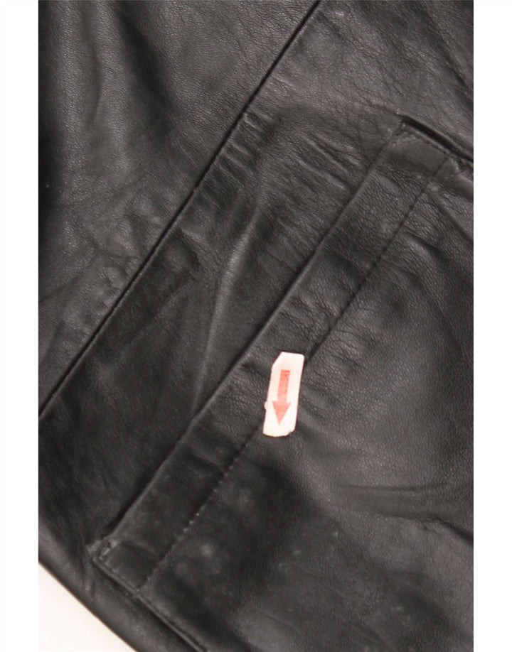 Vintage męska skórzana kurtka IT 52 XL czarna