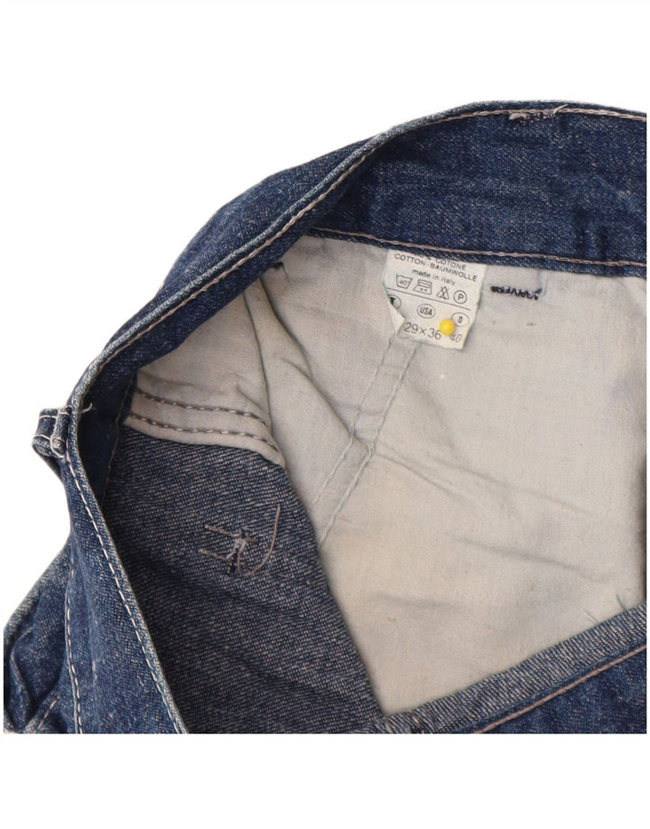 Vintage damskie dżinsy Cargo Straight W29 L29 Granatowa bawełna