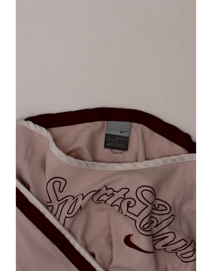 NIKE Girls Graphic Top Long Sleeve 13-14 Years XL Pink Colourblock Vintage Nike and Second-Hand Nike from Messina Hembry 