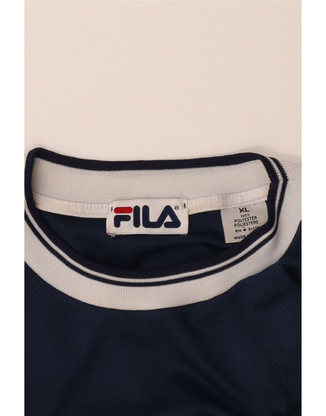 FILA Męski T-shirt Top XL Granatowy Poliester