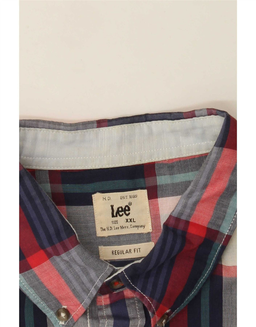Koszula męska Lee z krótkim rękawem i regularnym krojem, 2XL, wielobarwna kratka