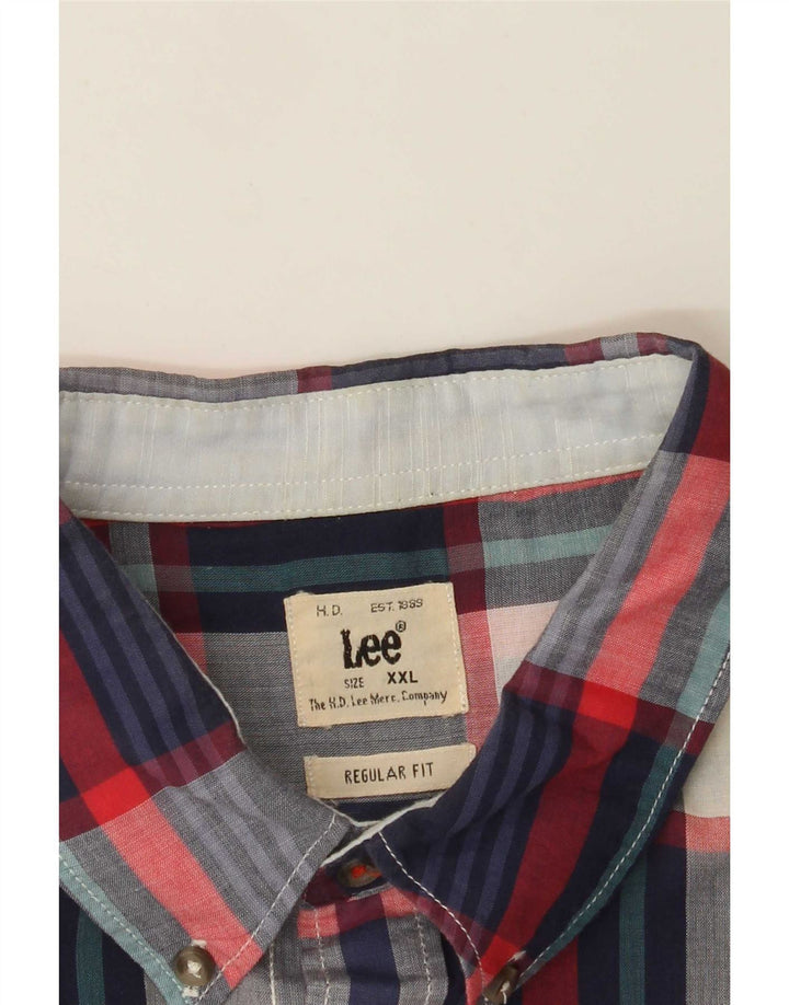 Koszula męska Lee z krótkim rękawem i regularnym krojem, 2XL, wielobarwna kratka