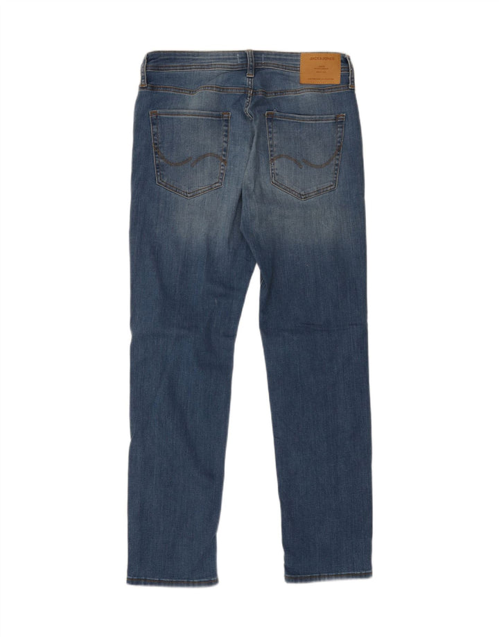JACK & JONES Męskie proste dżinsy W31 L32 Niebieskie, bawełniane
