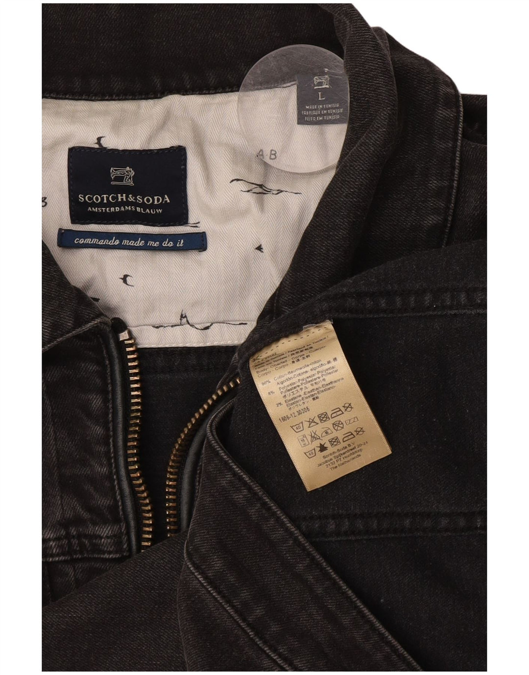 Damska kurtka dżinsowa Scotch & Soda UK 16, duża, szara, bawełniana