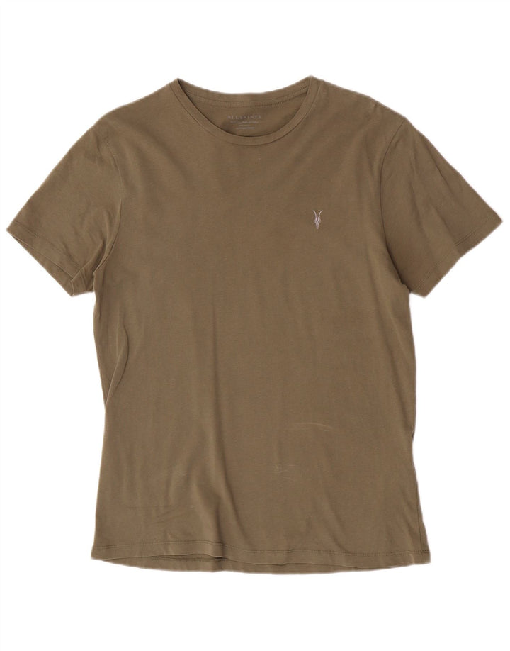 T-shirt męski All Saints o regularnym kroju, średnio zielony, bawełniany