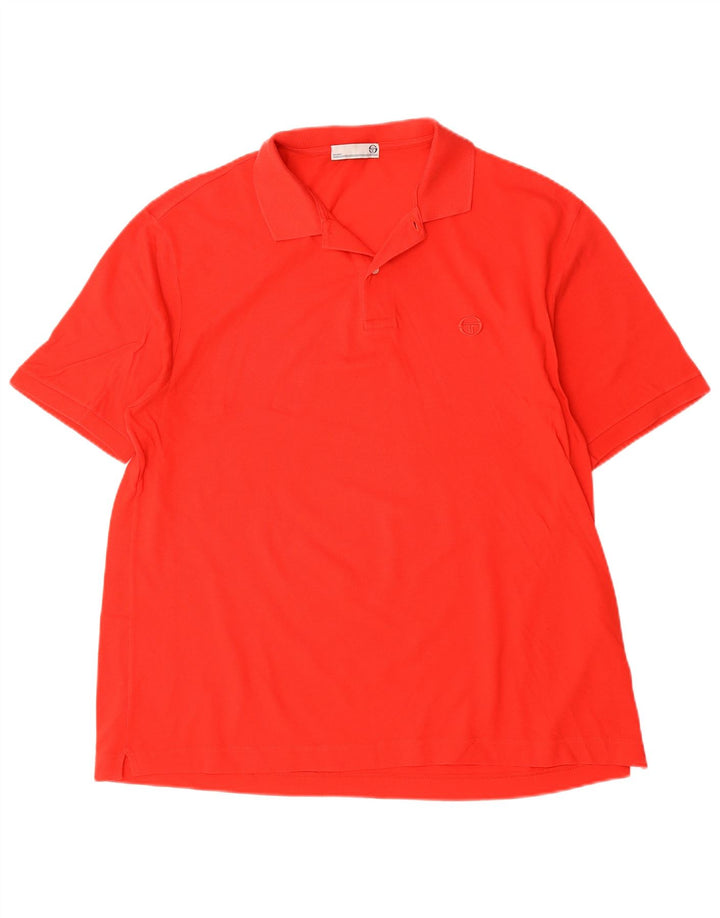 SERGIO TACCHINI Mens Polo Shirt IT 56 XL Red Cotton