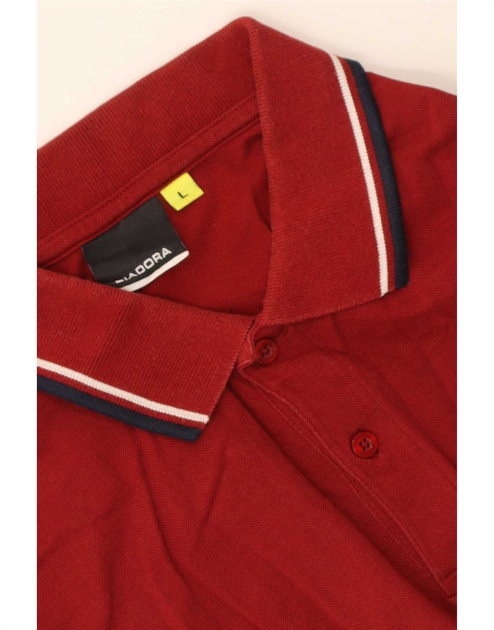 Męska koszulka polo Diadora, duża, bordowa