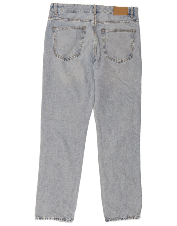 Męskie proste dżinsy Zara EU 42 Large W32 L32 Niebieskie bawełniane