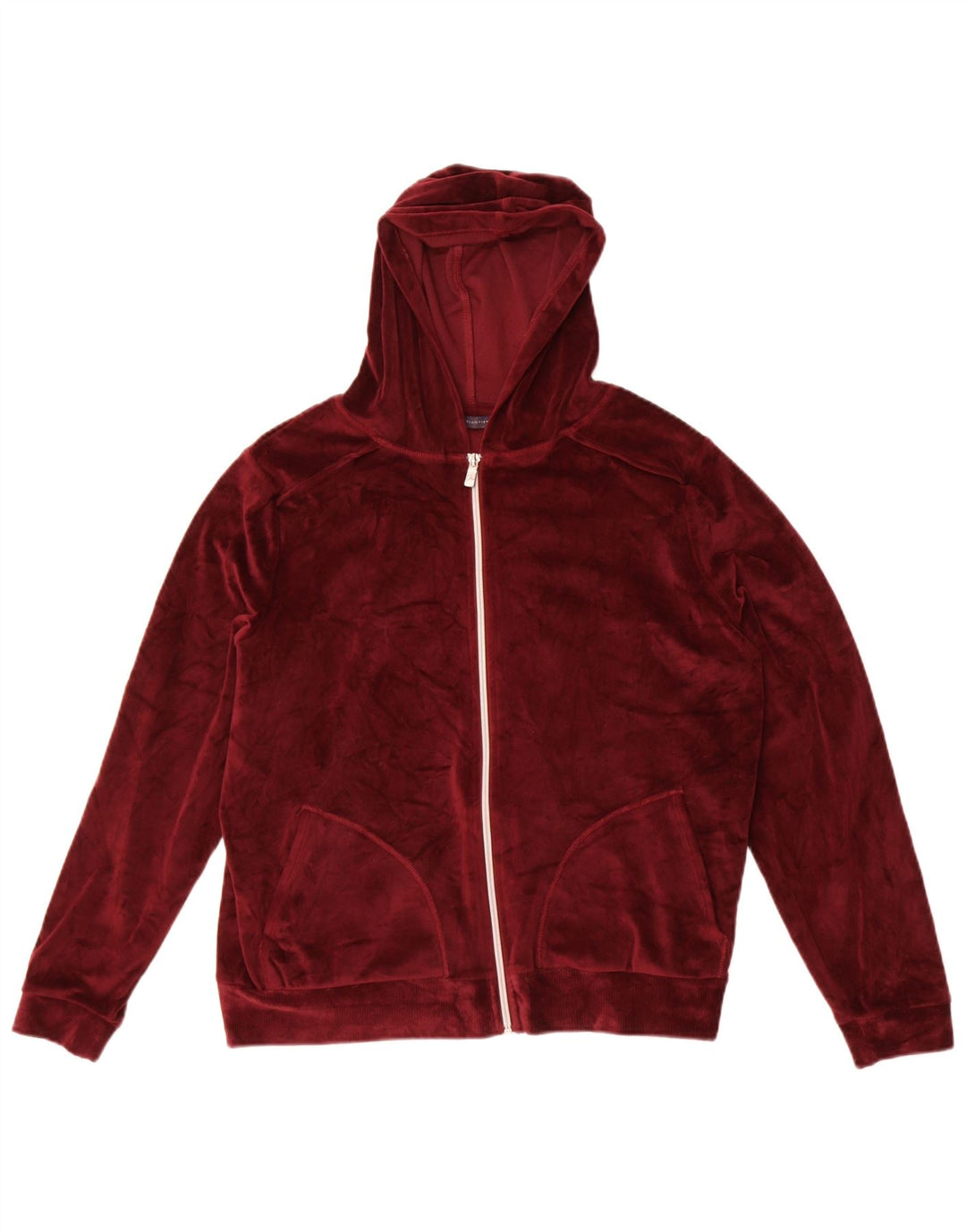 Marks & Spencer Damski sweter oversize z kapturem i zamkiem błyskawicznym, UK 12, średni burgund