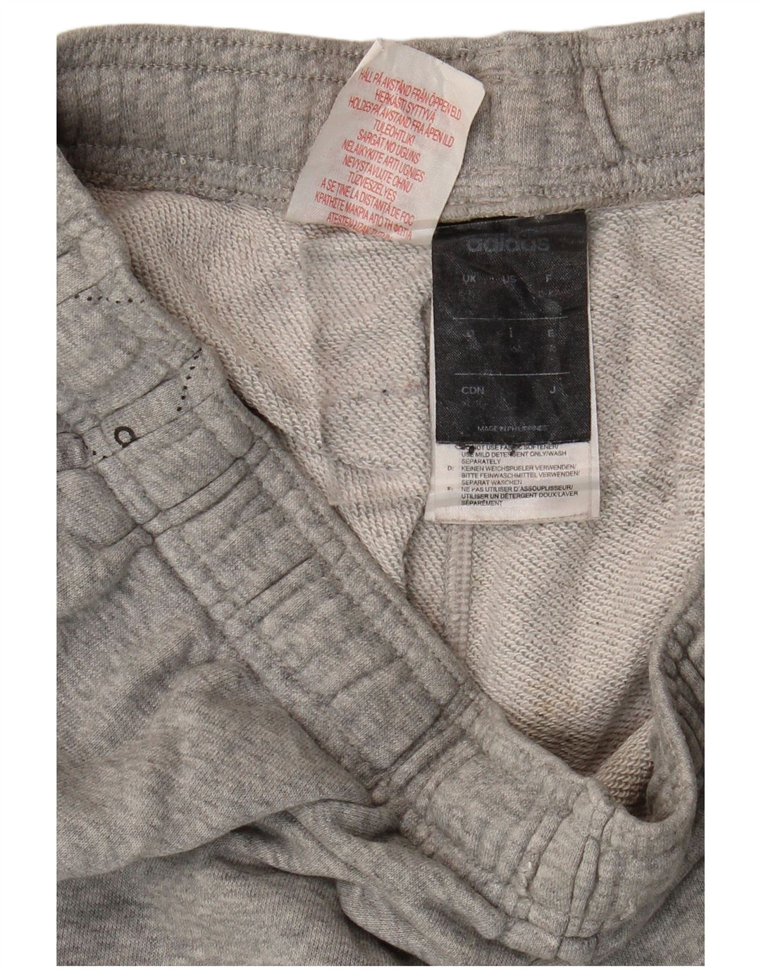 Chłopięce spodnie dresowe ADIDAS z grafiką, 15-16 lat, szara bawełna