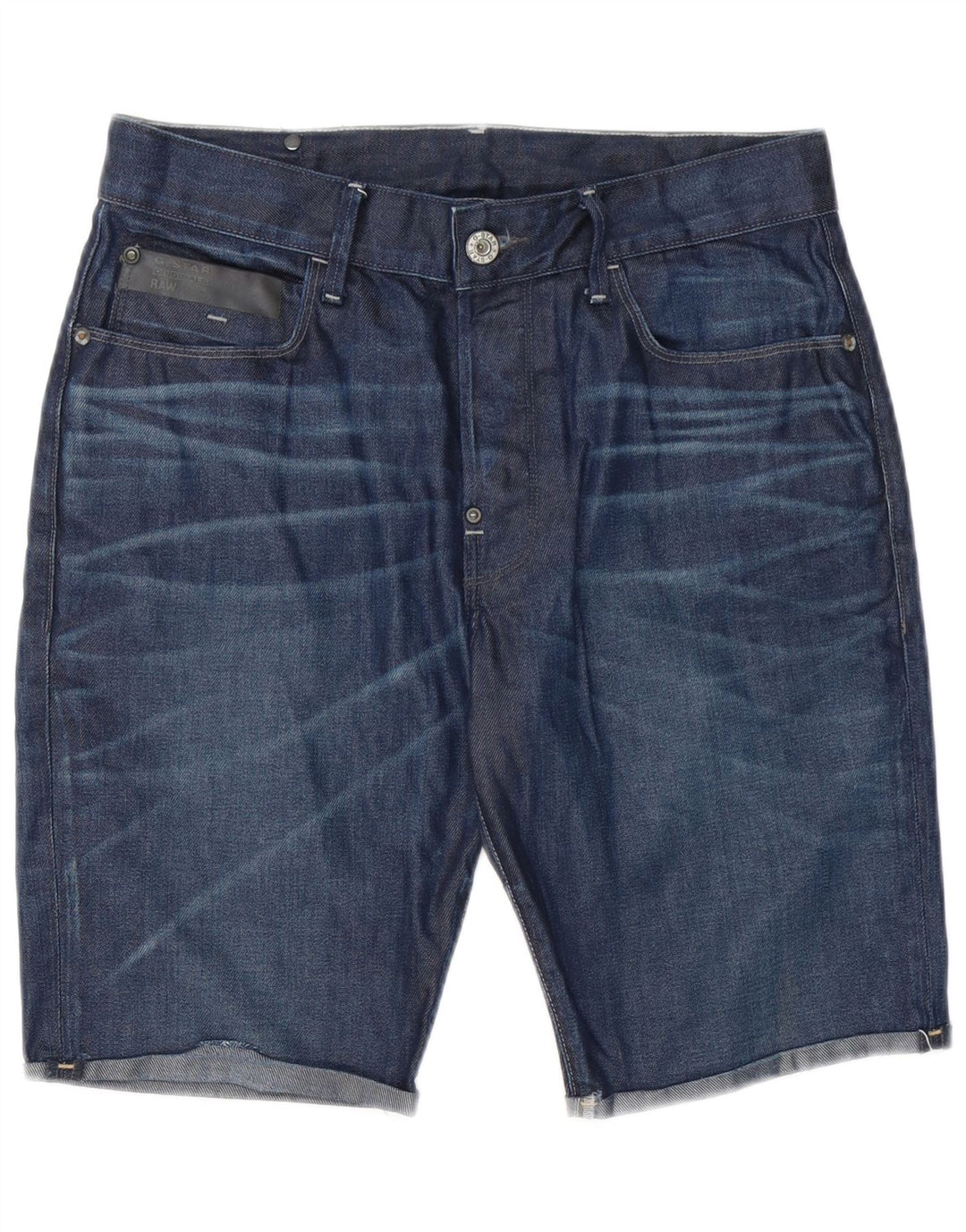 Męskie spodenki jeansowe G-Star W30 Średnioniebieskie, bawełniane