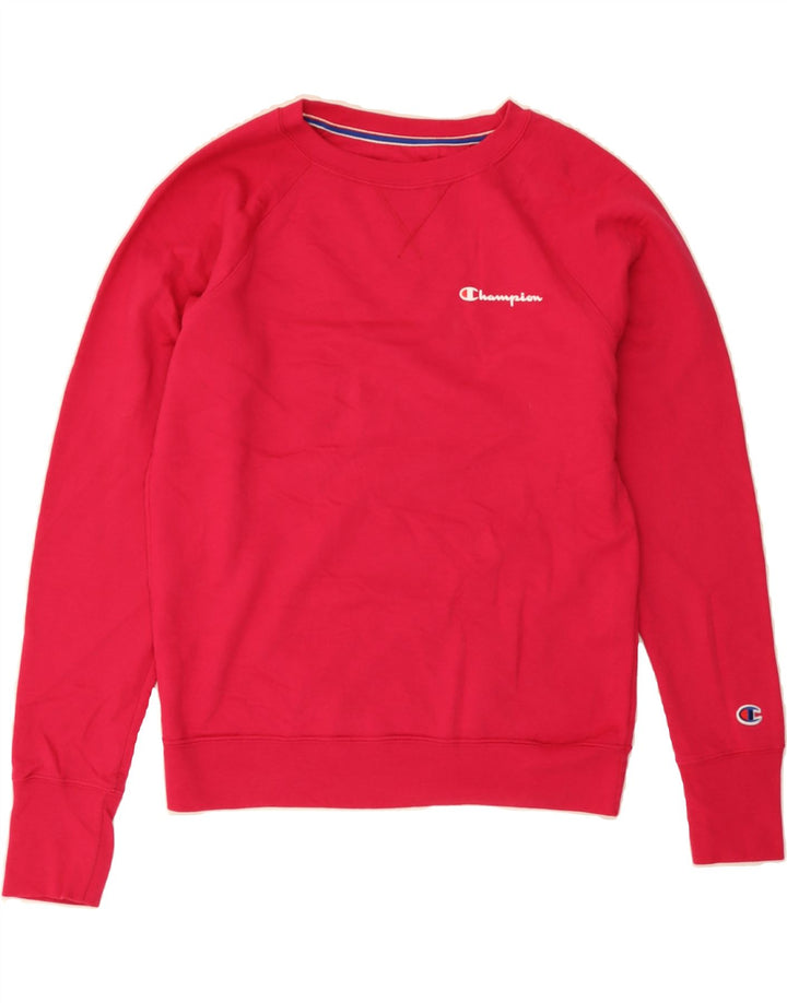 CHAMPION Womens Sweatshirt Jumper UK 10 Small Red Polyester Vintage Champion and Second-Hand Champion from Messina Hembry 