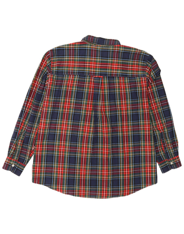 Chaps Mens Easy Care Shirt XL Multicoloured Check Cotton