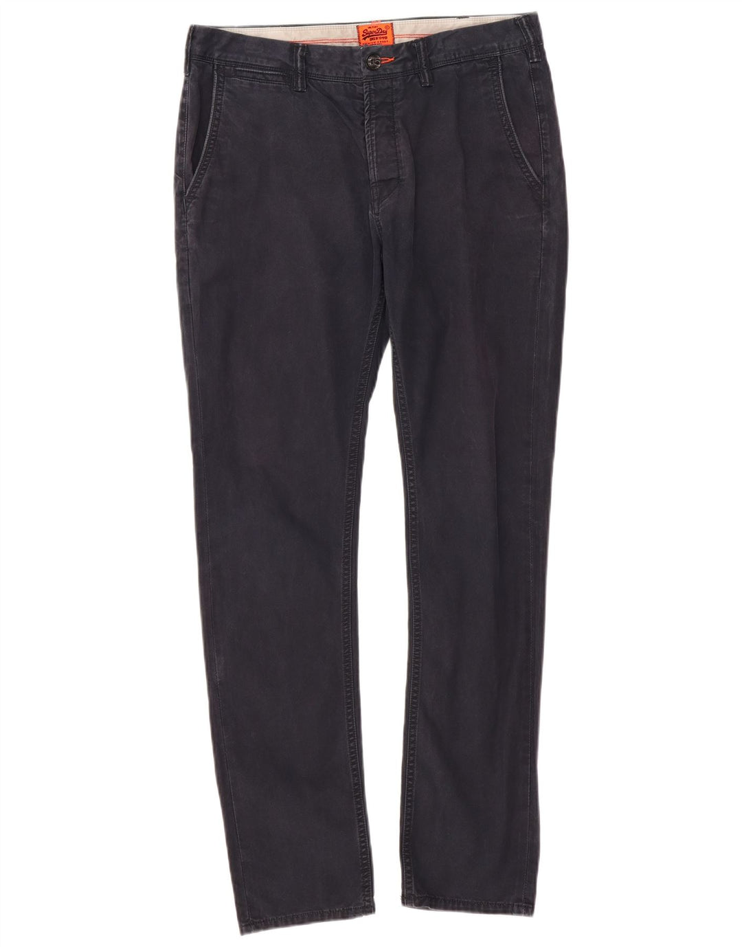 Męskie spodnie chino Superdry Slim Fit, średnie W32 L30, granatowa bawełna